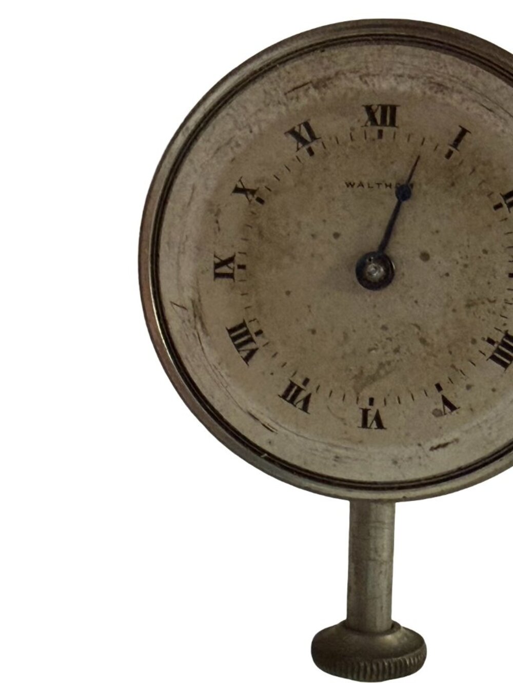 Antique Waltham Panel Mounted Clock 2.5" Roman Numeral Dial Parts Repair